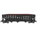 70-Ton 3-Bay 14-Panel Hopper w/Load - Ready to Run -- Canada Southern 906545 (Version 2, black, Bil, N, Bluford Shops 14691