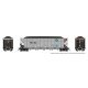 AutoFlood III Rapid Discharge Coal Hopper 6-Pack - Ready to Run -- BNSF Railway Set 1 (silver, HO, Rapido Trains Inc 169042