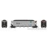 AutoFlood III Rapid Discharge Coal Hopper 6-Pack - Ready to Run -- BNSF Railway Set 1 (silver, HO, Rapido Trains Inc 169042
