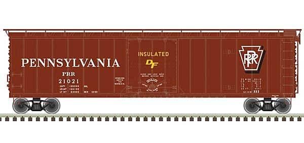 50′ Plug-Door Boxcar - Ready to Run - Master(R) -- Pennsylvania Railroad 21290 (Tuscan, white, Shadow Keystone), HO, Atlas Mod