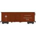 X31A Double-Door Round Flush Roof Boxcar - Ready to Run -- Pennsylvania Railroad 69301 (Blt. 6-34 Repack 9-49, Tuscan, Circle Ke