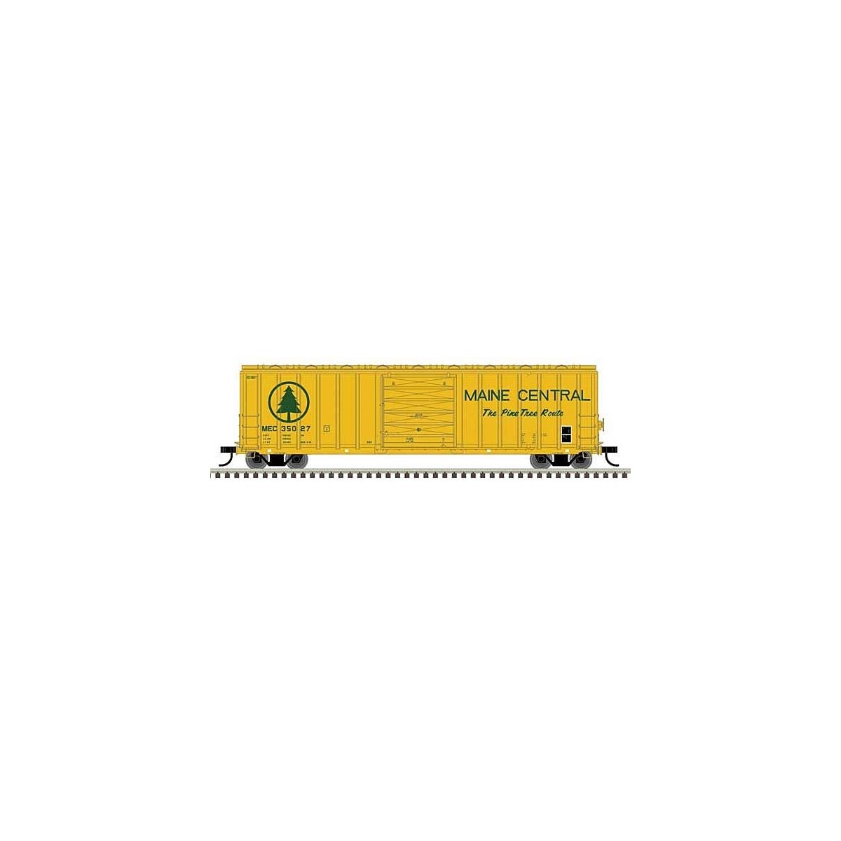 Berwick 50′ Boxcar - Ready to Run - Master(R) -- Maine Central 35035 (Harvest Gold, green), HO, Atlas Model Railroad Co. 20006