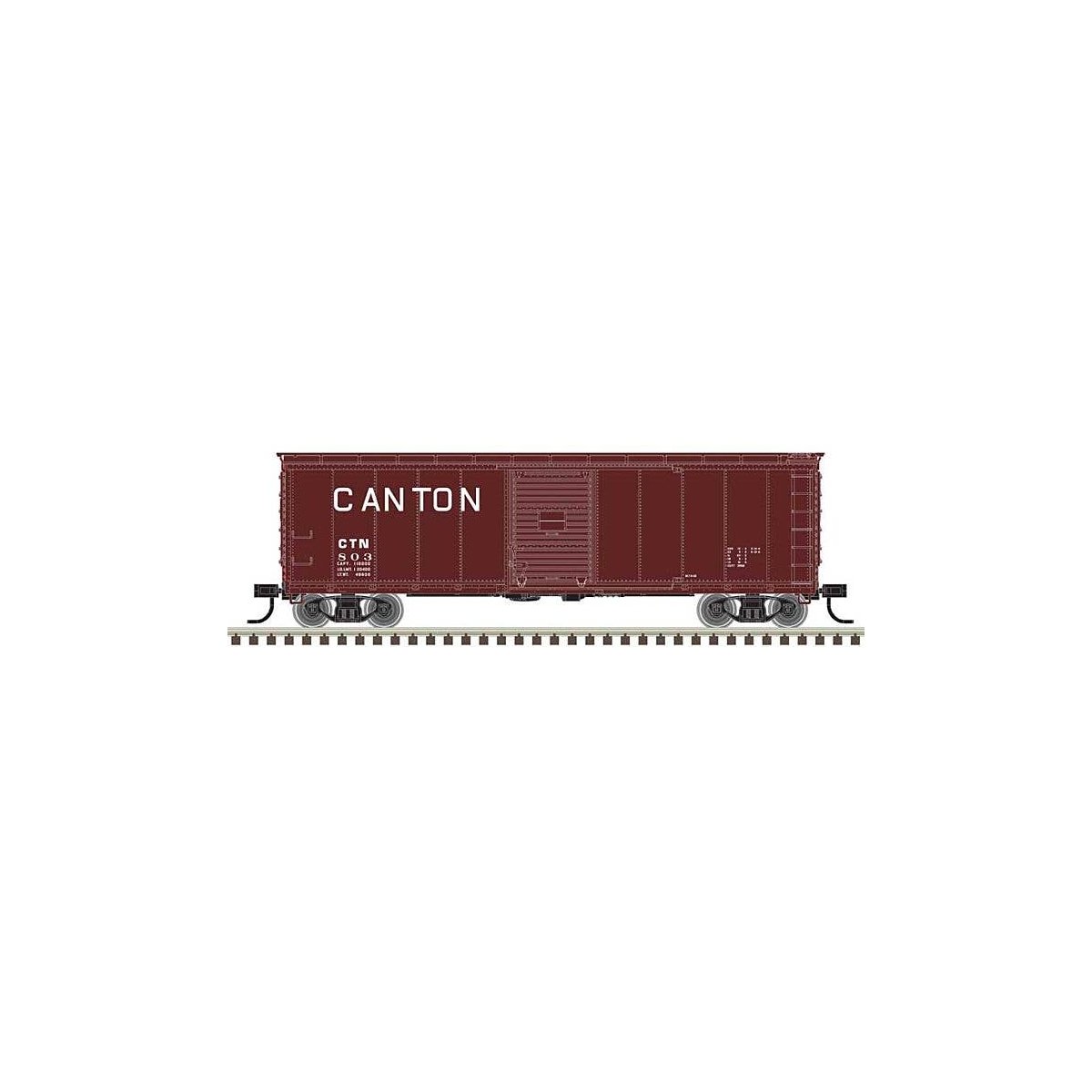 USRA Steel Rebuilt 40′ Boxcar - Ready to Run - Master(R) -- Canton Railroad 803 (Boxcar Red, white), HO, Atlas Model Railroad 