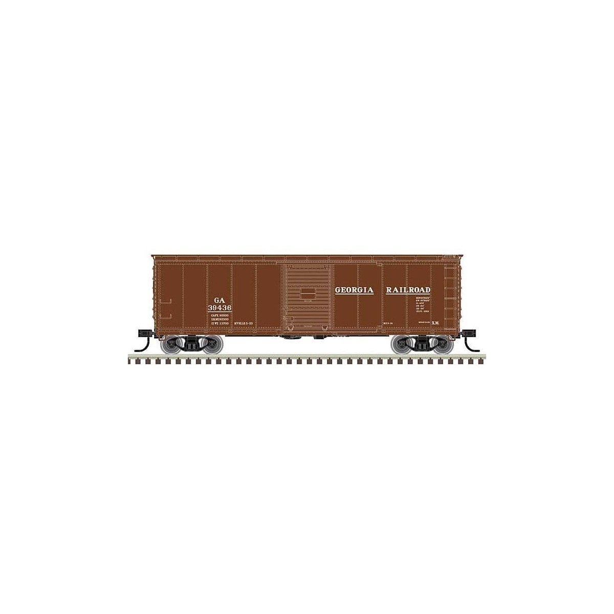 USRA Steel Rebuilt 40′ Boxcar - Ready to Run - Master(R) -- Georgia Railroad 39436 (Boxcar Red, white), HO, Atlas Model Railro