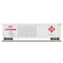 Postwar 50′ Double-Door Boxcar - Ready to Run - Master(R) -- Erie Lackawanna 65800 (gray, maroon), HO, Atlas Model Railroad Co