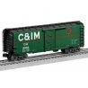 PS-1 Boxcar with FreightSounds(R) - 3-Rail - Ready to Run -- Chicago & Illinois Midland 16565 (green, black, white, red), O, Lio
