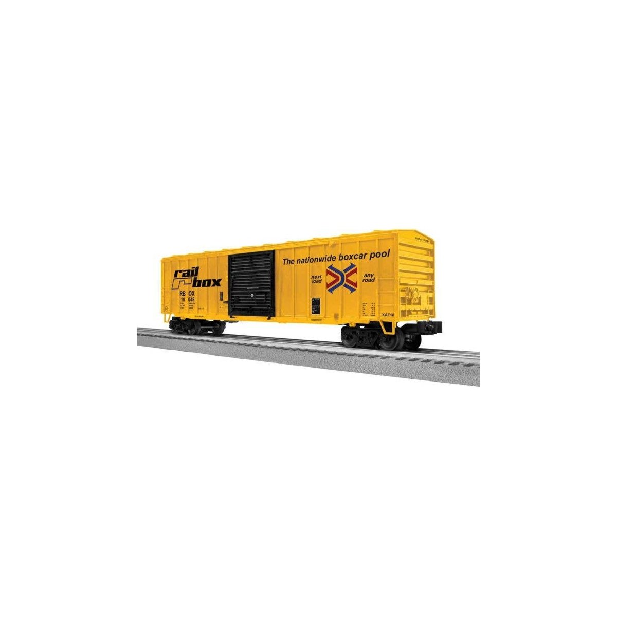 ACF 50′ Boxcar - 3-Rail - Ready to Run -- Railbox 10048 (yellow, black), O, Lionel 2542291