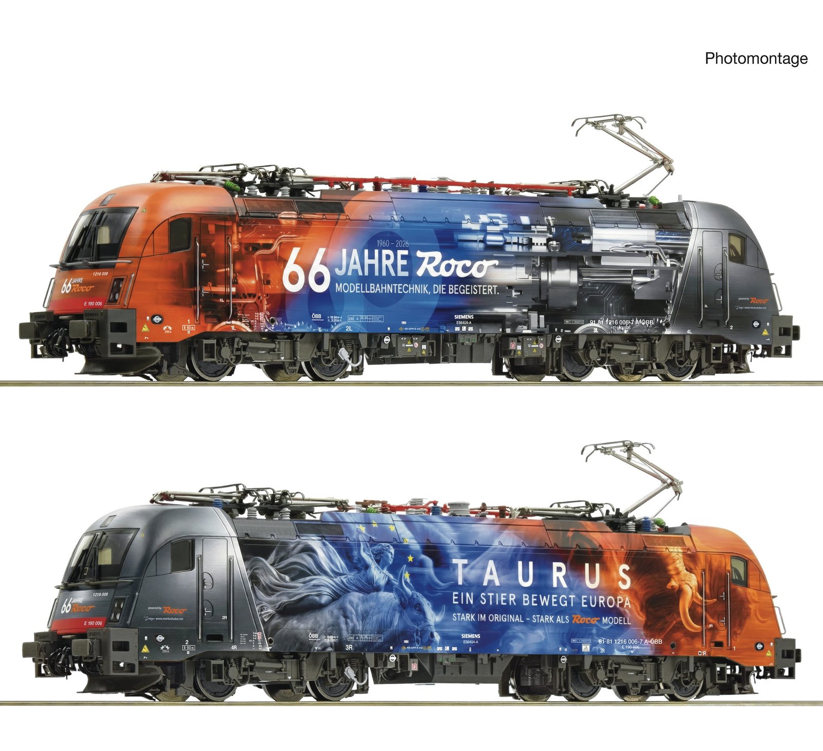 Electric locomotive 1216 006-7 “66 Years of ROCO”, ÖBB, HO, Roco 7510103
