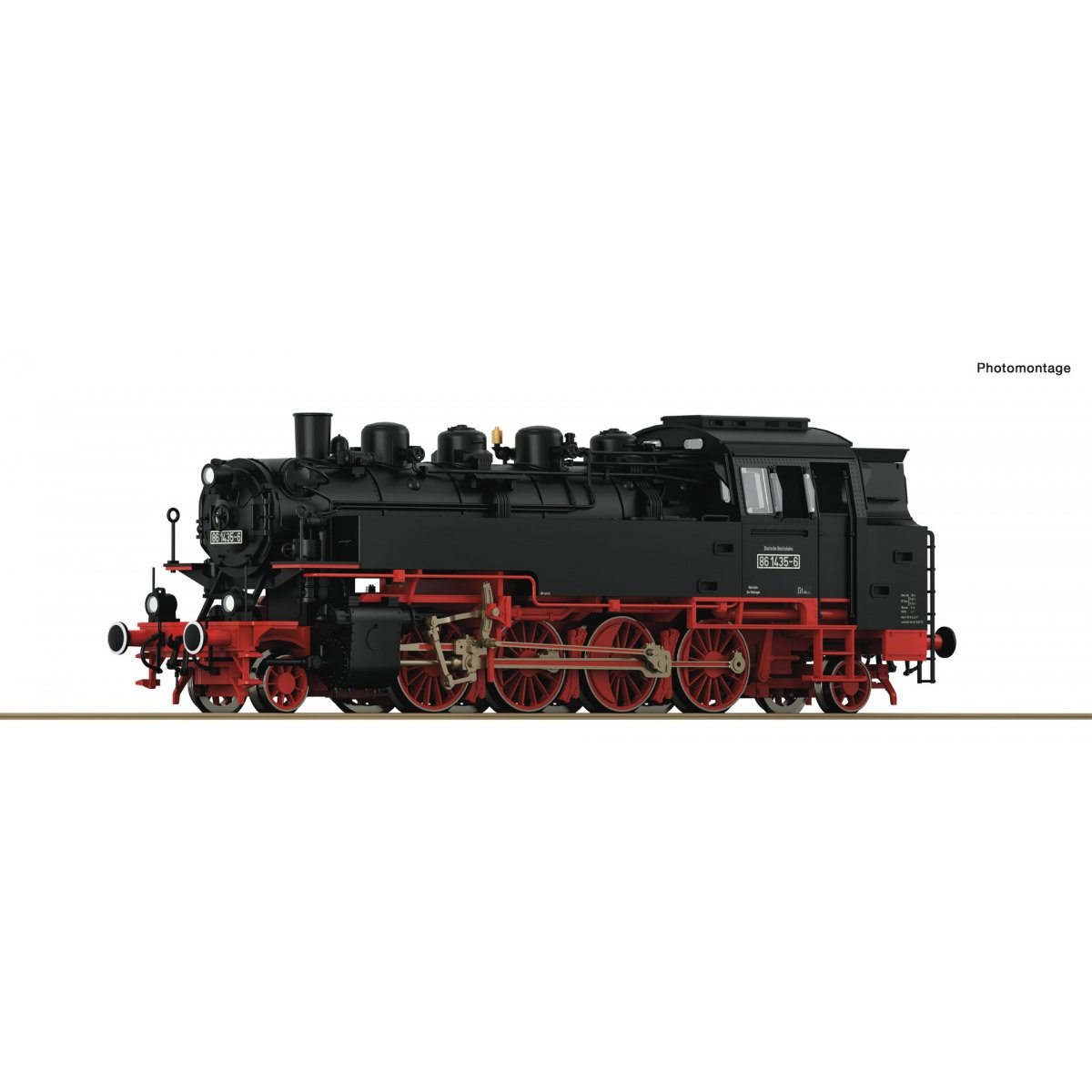 Steam locomotive 86 1435-6, DR, TT, Roco 7180009