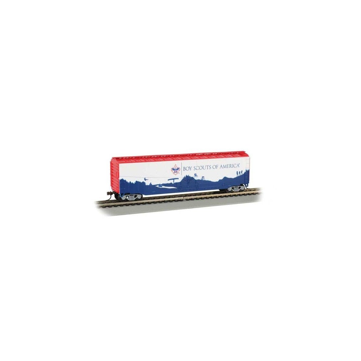 50′ Plug-Door Boxcar - Ready to Run - Silver Series(R) -- Boy Scouts of America(R) Adventure, HO, Bachmann Industries 18013