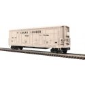 Thrall 55′ All-Door Boxcar - 2-Rail - Ready to Run - Premier(R) -- Logan Lumber (beige, black), O, Atlas O 3002797