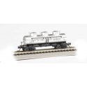3-Dome Tank Car - Ready-to-Run -- Carbide & Carbon Chemicals Corp. (silver), N, Bachmann Industries 17155
