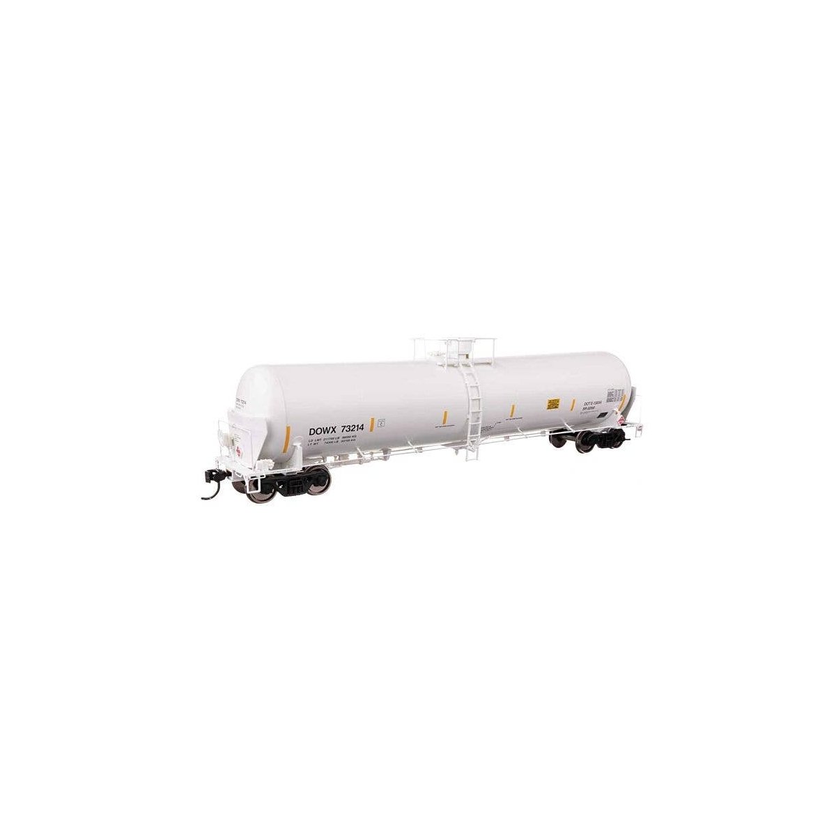 55′ Trinity Modified 30,145-Gallon Tank Car - Ready to Run -- Dow Chemical DOWX 73214, HO, WalthersProto 100767