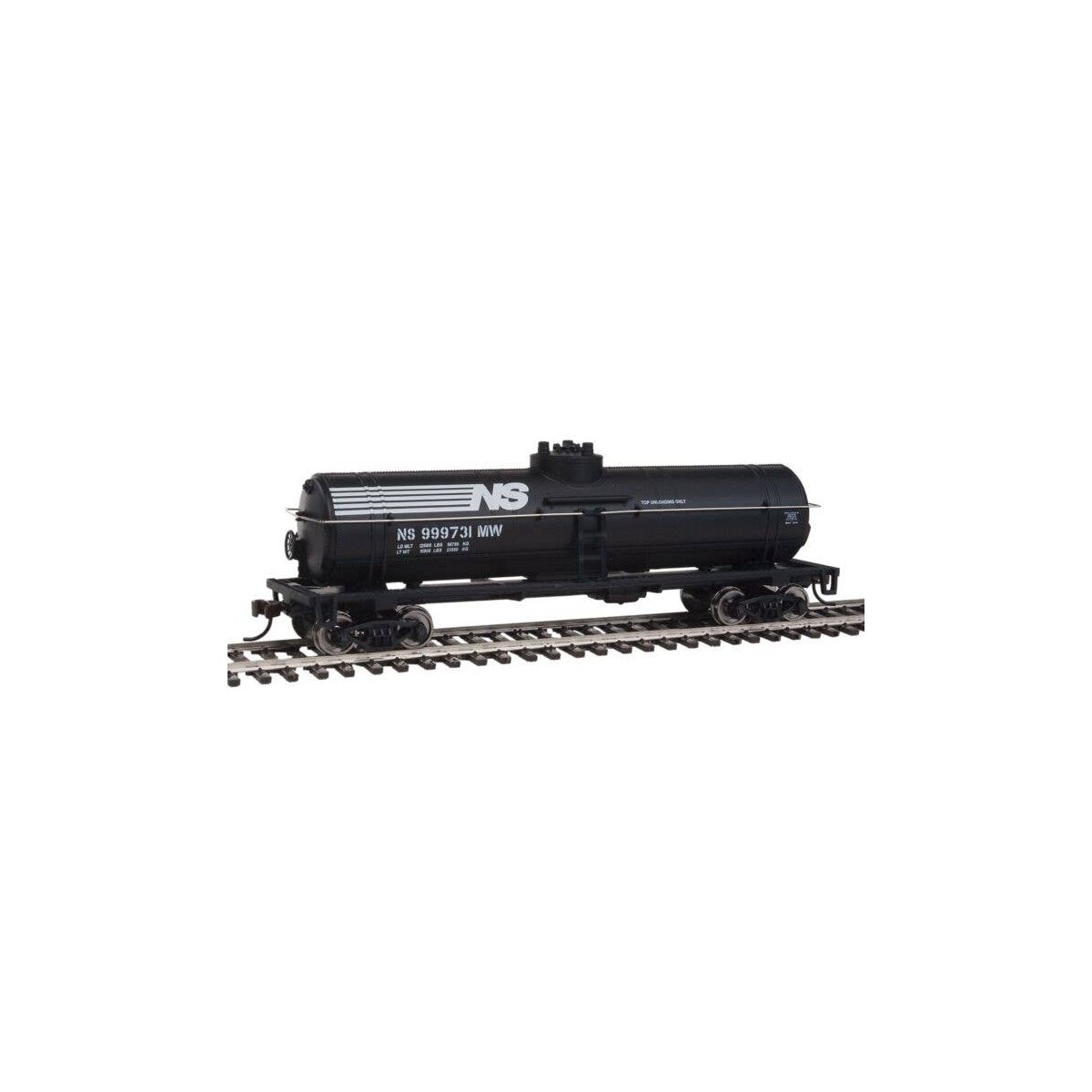 Tank Car - Ready to Run -- Norfolk Southern (black, white), HO, WalthersTrainline 1447