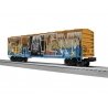 ACF 50′ Boxcar - 3-Rail - Ready to Run -- Railbox 32534 (Weathered, yellow, black, graffiti), O, Lionel 2542302