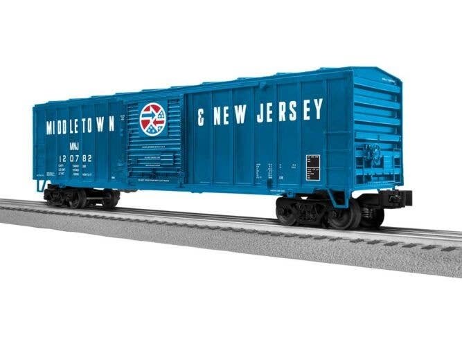 ACF 50′ Boxcar - 3-Rail - Ready to Run -- Middletown & New Jersey 120782 (blue white, red), O, Lionel 2542320