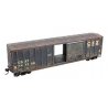 50′ Exterior-Post Modern Boxcar - Kit -- CSX 141288 (Weathered, blue, yellow), HO, Micro Trains Line 5600005