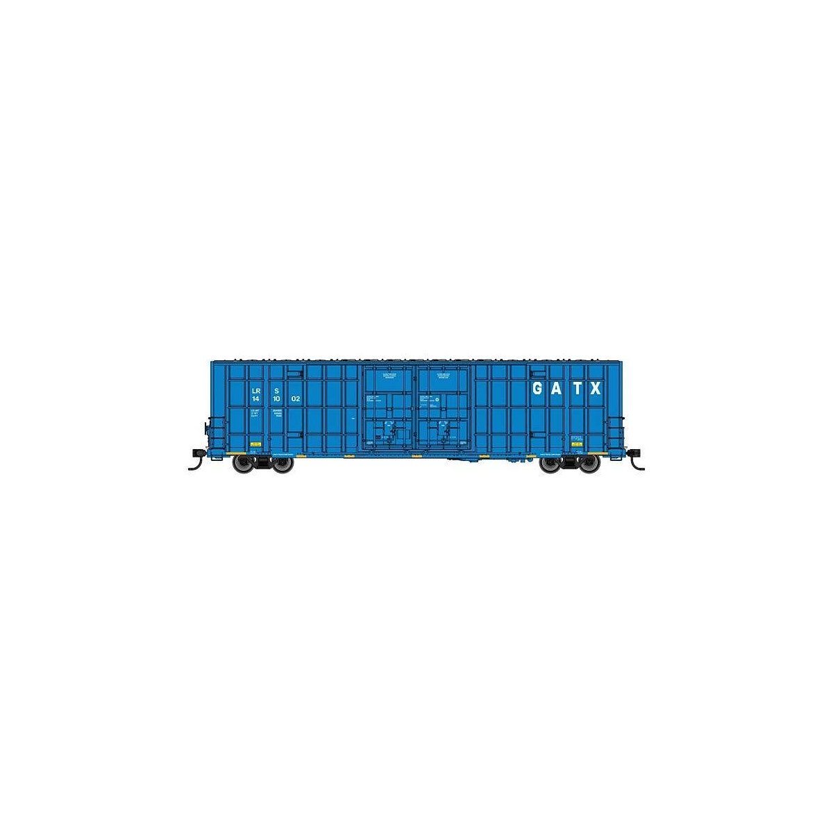 60′ High Cube Plate F Horizontal Post Boxcar - Ready to Run -- GATX Leasing LRS 141002 (blue, white), HO, WalthersMainline 310