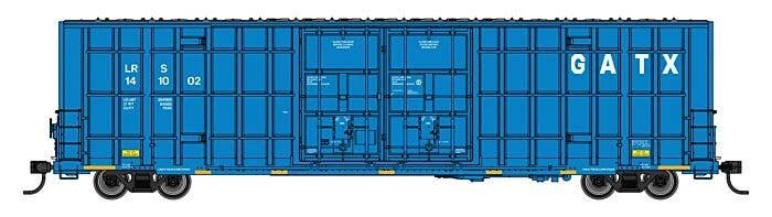 60′ High Cube Plate F Horizontal Post Boxcar - Ready to Run -- GATX Leasing LRS 141002 (blue, white), HO, WalthersMainline 310