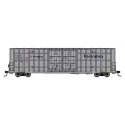 60′ High Cube Plate F Horizontal Post Boxcar - Ready to Run -- Ferromex 874643 (gray), HO, WalthersMainline 3109
