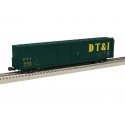 Pullman-Standard PS-1 60′ Double-Door Boxcar - 3-Rail - Ready to Run -- Detroit, Toledo & Ironton 25213 (green, yellow, Large 