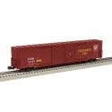 Pullman-Standard PS-1 60′ Double-Door Boxcar - 3-Rail - Ready to Run -- Pennsylvania Railroad 110768 (Boxcar Red, Plain Keyst