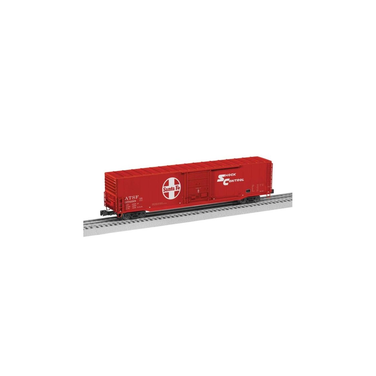 Pullman-Standard PS-1 60′ Single-Door Boxcar - 3-Rail - Ready to Run -- Santa Fe 37699 (red, white), O, Lionel 2626082