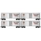 40′ Single-Door Boxcar 4-Pack - Ready to Run -- Southern Pacific 163100, 163185, 163231, 163304 (Overnight, silver, black,, N,