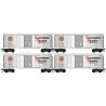 40′ Single-Door Boxcar 4-Pack - Ready to Run -- Southern Pacific 163100, 163185, 163231, 163304 (Overnight, silver, black,, N,