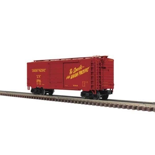 Pullman Standard PS-1 40` Boxcar w/6` Door - 2-Rail - Ready to Run - Premier -- Union Pacific (Boxcar Red, yellow, Be Specific S