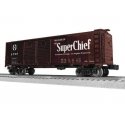 40′ Double-Door Boxcar - 3-Rail - Ready to Run -- Santa Fe 4625 (Boxcar Red, white, Super Chief Slogan), O, Lionel 2542421