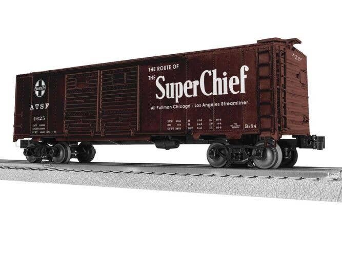 40′ Double-Door Boxcar - 3-Rail - Ready to Run -- Santa Fe 4625 (Boxcar Red, white, Super Chief Slogan), O, Lionel 2542421