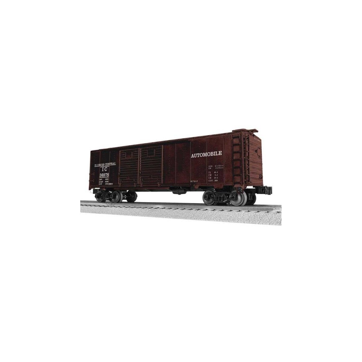 40′ Double-Door Boxcar - 3-Rail - Ready to Run -- Illinois Central 36978 (Boxcar Red, Automobile Service), O, Lionel 2542452