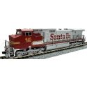 GE C44-9W - Standard DC -- BNSF Railway 615 (Ex-ATSF Patch Warbonnet silver, red Santa Fe Letterin, N, Kato USA Inc 1763515
