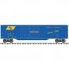 50′ Double-Door Boxcar - Ready to Run -- Louisville & Nashville 7428 (blue, yellow), N, Trainman 50007330