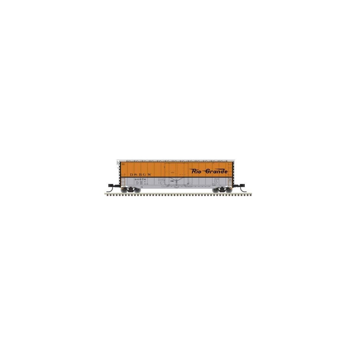 50′ General American RBL Plug-Door Boxcar - Ready to Run - Master(R) -- Denver & Rio Grande Western 60949 (Aspen Gold, silver,