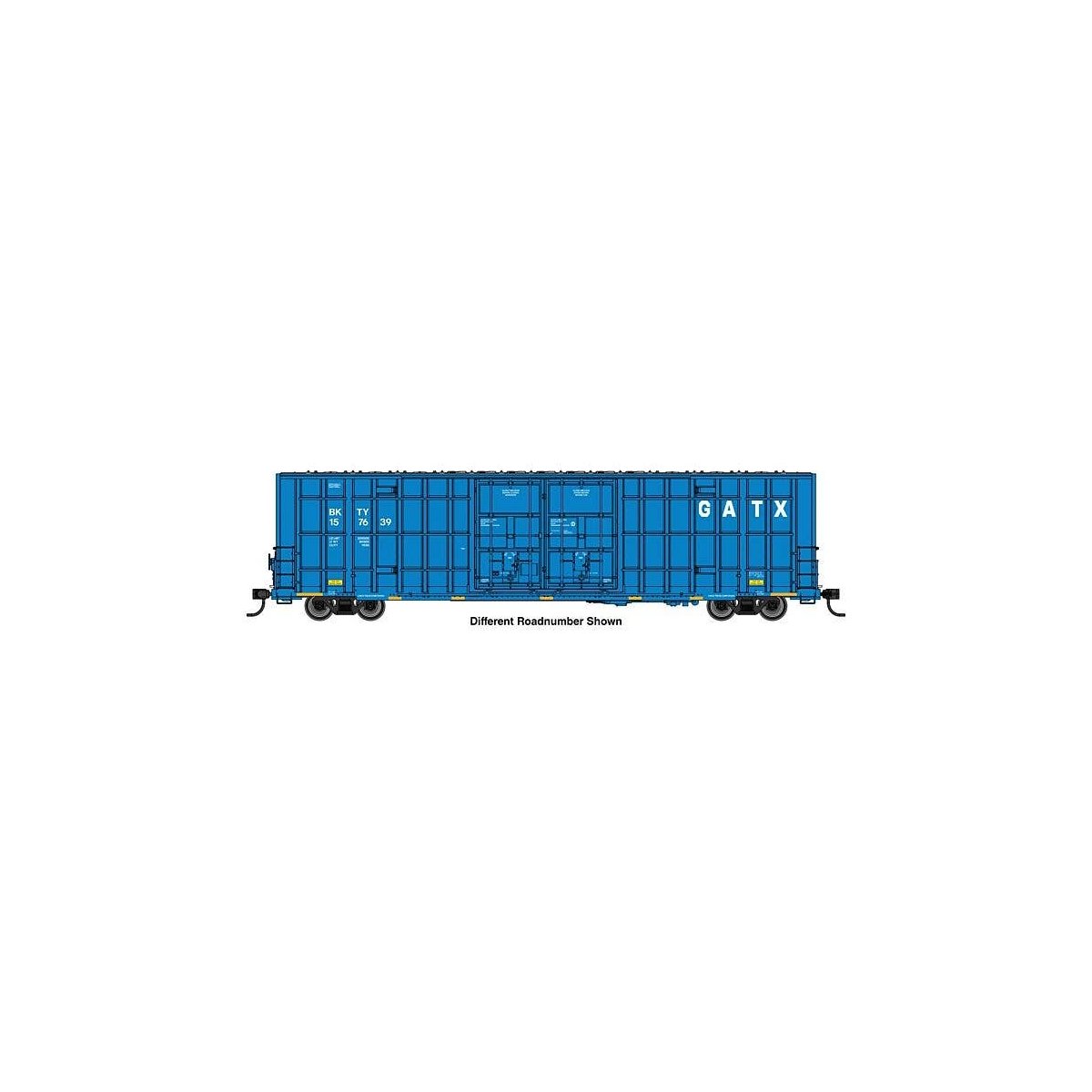 60′ High Cube Plate F Horizontal Post Boxcar - Ready to Run -- GATX Leasing BKTY 157824 (blue, white), HO, WalthersMainline 31