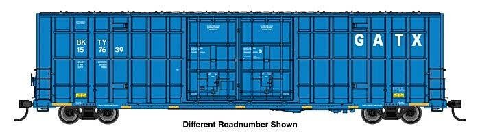 60′ High Cube Plate F Horizontal Post Boxcar - Ready to Run -- GATX Leasing BKTY 157824 (blue, white), HO, WalthersMainline 31
