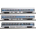 Intercity Express 3-Car Set - Ready to Run -- Amtrak (Phase IVb silver, blue, red Pinstripes 2000s, N, Kato USA Inc 1066286