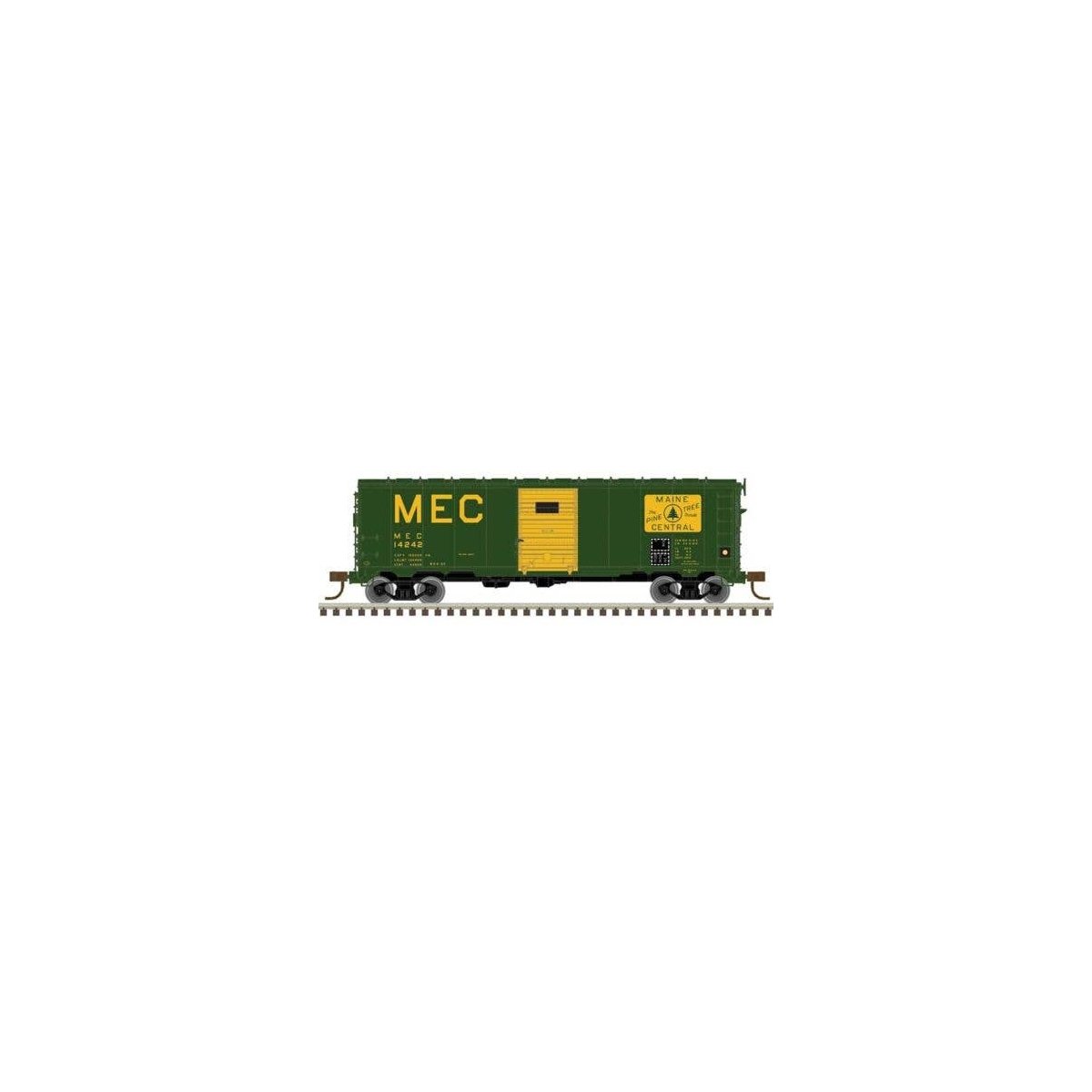 1932 ARA 40′ Steel Boxcar - Ready to Run - Master(R) -- Maine Central 14237 (green, Harvest Gold, Pine Tree Route Logo), HO, A