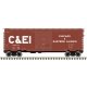 P-S PS-1 40` Boxcar w/8` Door - Ready to Run - Master -- Chicago & Eastern Illinois 66864 (Boxcar Red, white, Billboard C&EI), N
