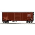 P-S PS-1 40` Boxcar w/8` Door - Ready to Run - Master -- Chicago & North Western 701365 (Patched Ex-RI, Boxcar Red, silver, blac