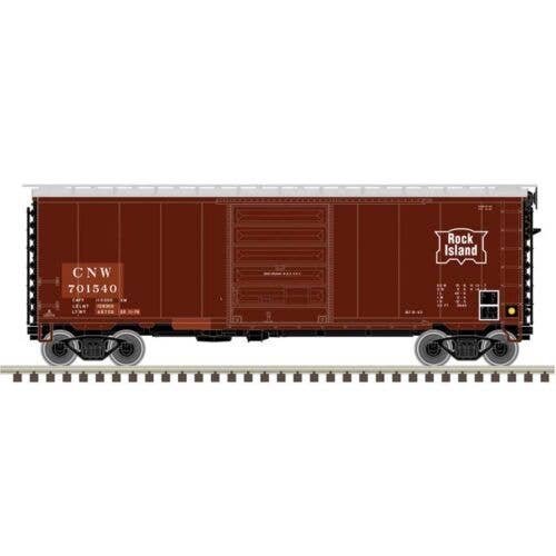 P-S PS-1 40` Boxcar w/8` Door - Ready to Run - Master -- Chicago & North Western 701365 (Patched Ex-RI, Boxcar Red, silver, blac
