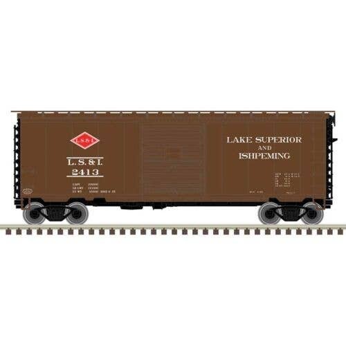 P-S PS-1 40` Boxcar w/8` Door - Ready to Run - Master -- Lake Superior & Ishpeming 2400 (Boxcar Red, black, red), N, Atlas Model