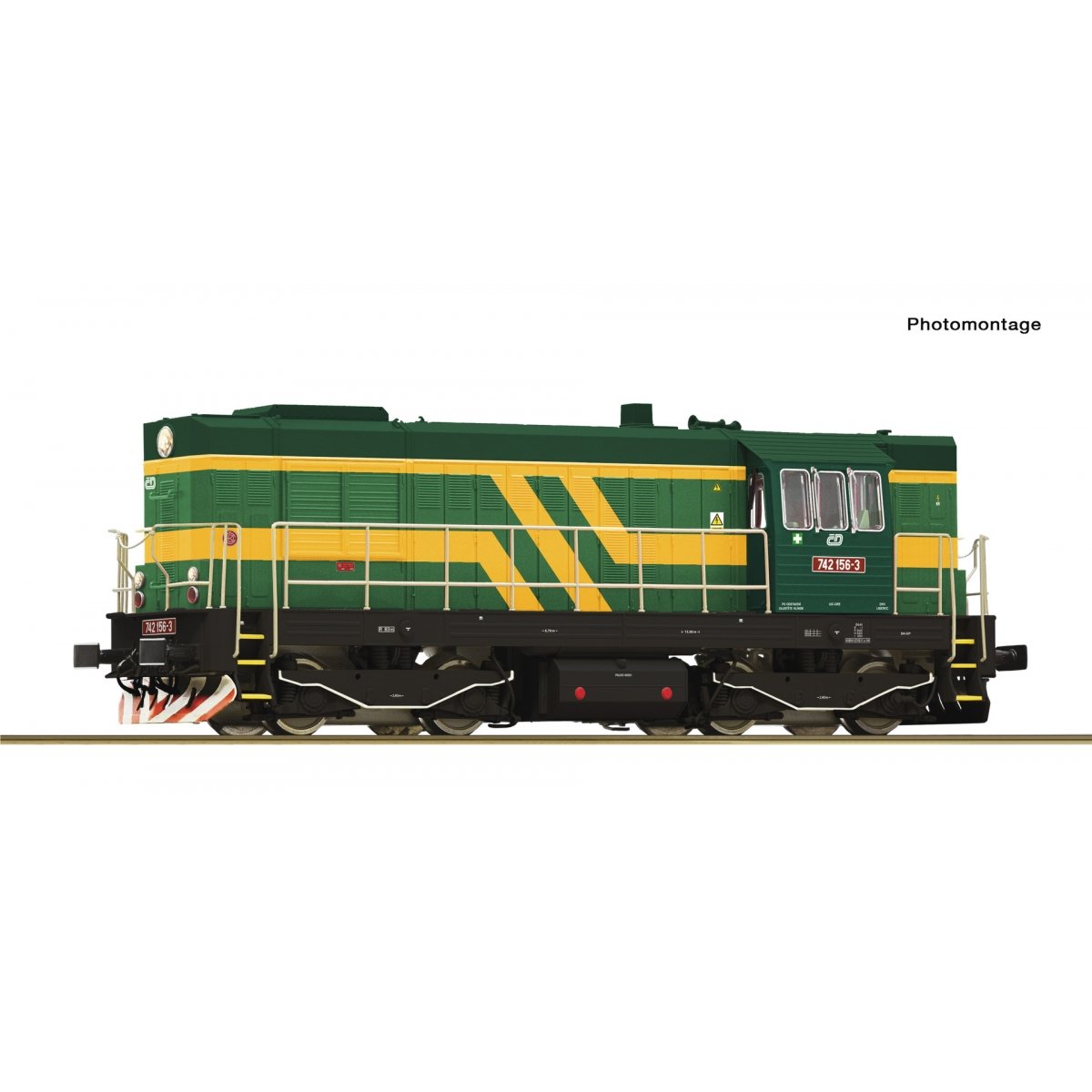 Diesel locomotive 742 156-3, CD, HO, Roco 7300021