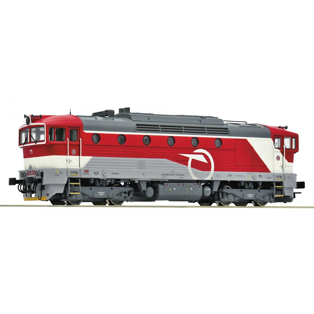 Diesel locomotive 754 083-4, ZSSK, HO, Roco 7300082