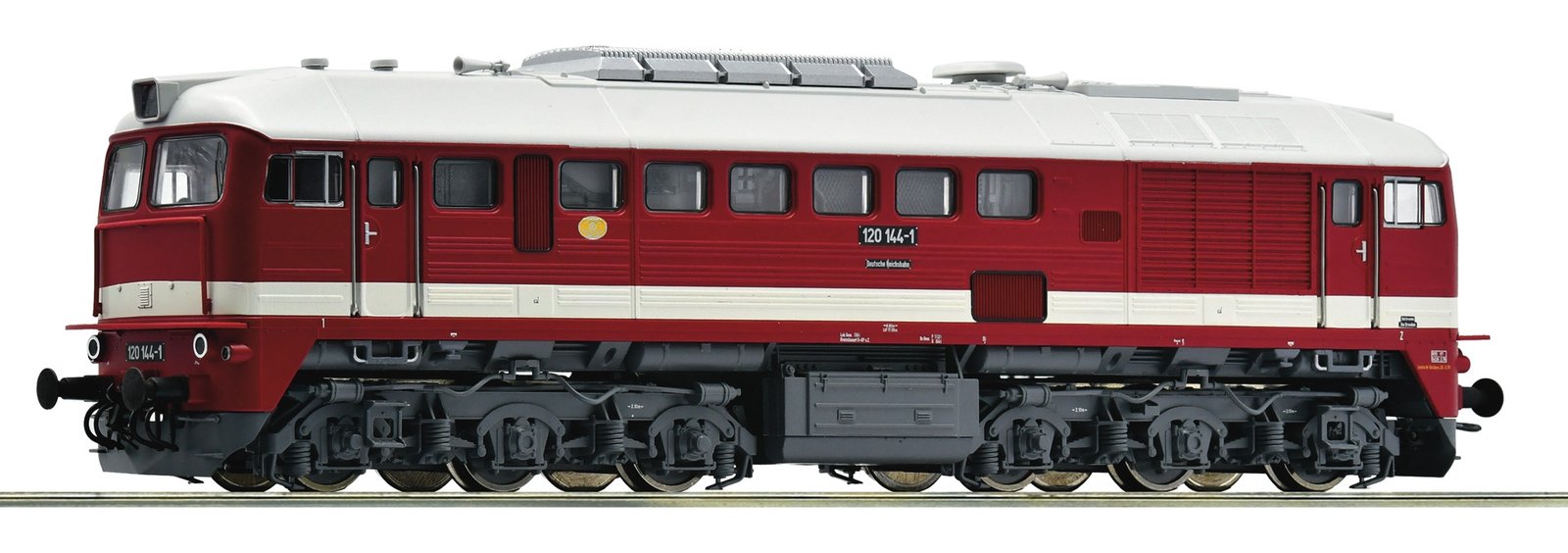 Diesel locomotive 120 144-1, DR, HO, Roco 7300096