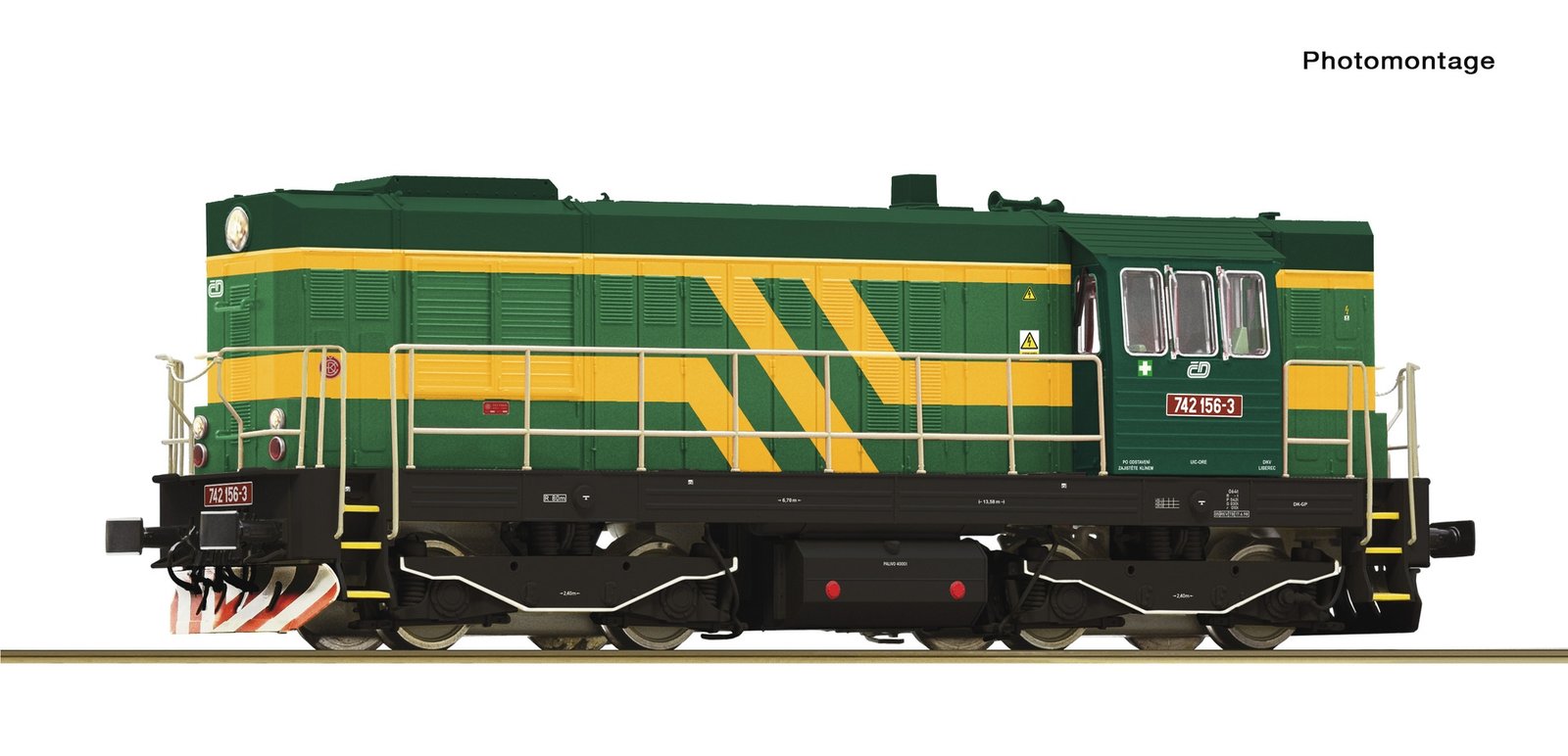 Diesel locomotive 742 156-3, CD, HO, Roco 7310021