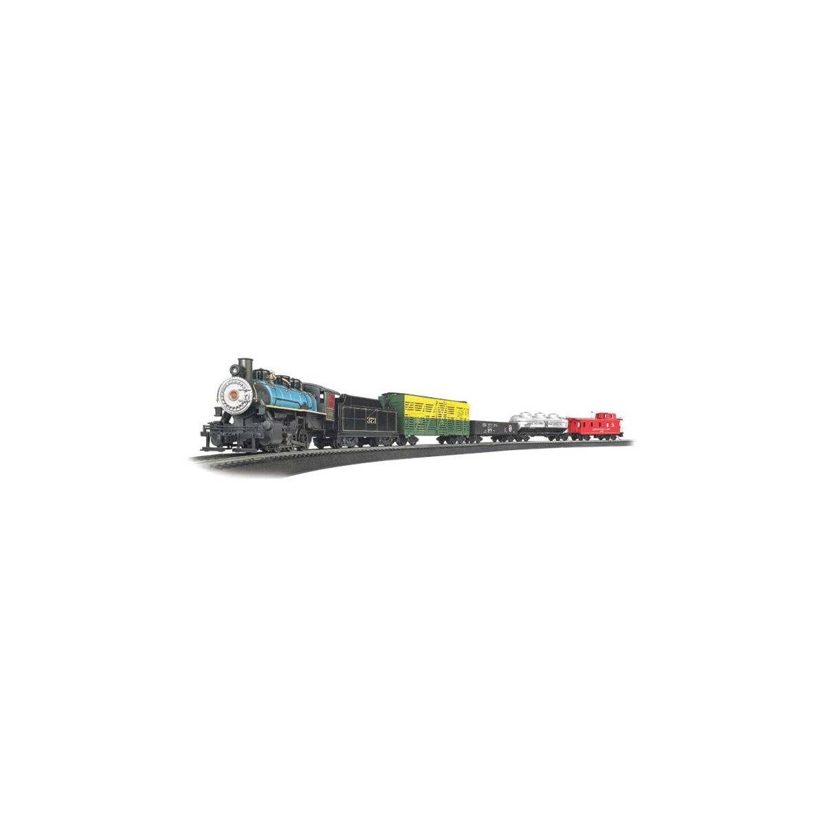 Chessie Special - Standard DC -- Chesapeake & Ohio 0-6-0 Steam Loco, 4 Freight Cars Track Oval, HO, Bachmann Industries 750