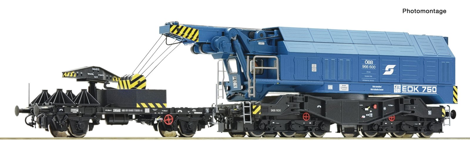 Slewing railway crane for digital operation, ÖBB, HO, Roco 7310069